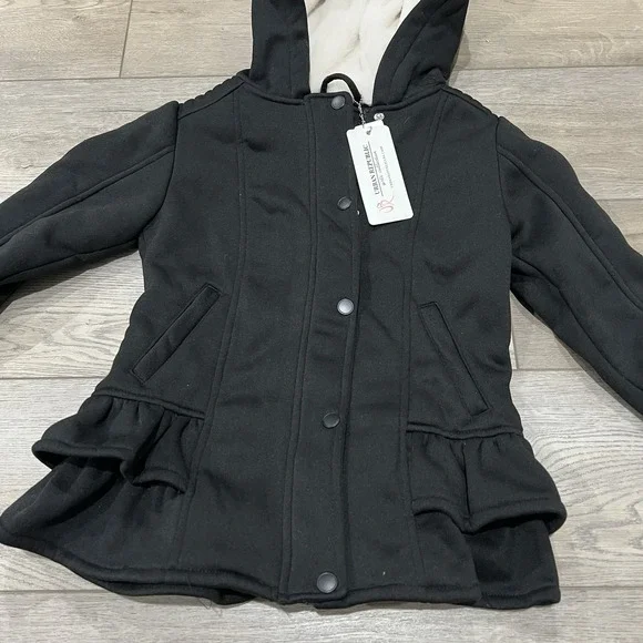 URBAN REPUBLIC Girls Insulated Sherpa Lined Jacket Coat Hooded Full Zip Sz M - Picture 2 of 16